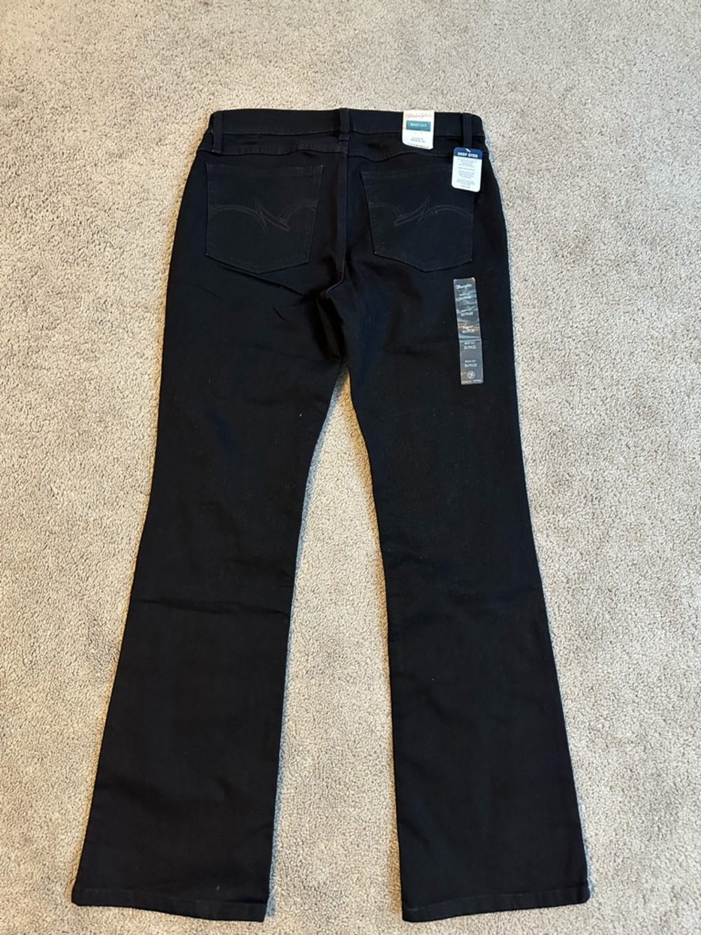 Wrangler Boot Cut Jeans Black Womens Size 30/ 9x32 NWT